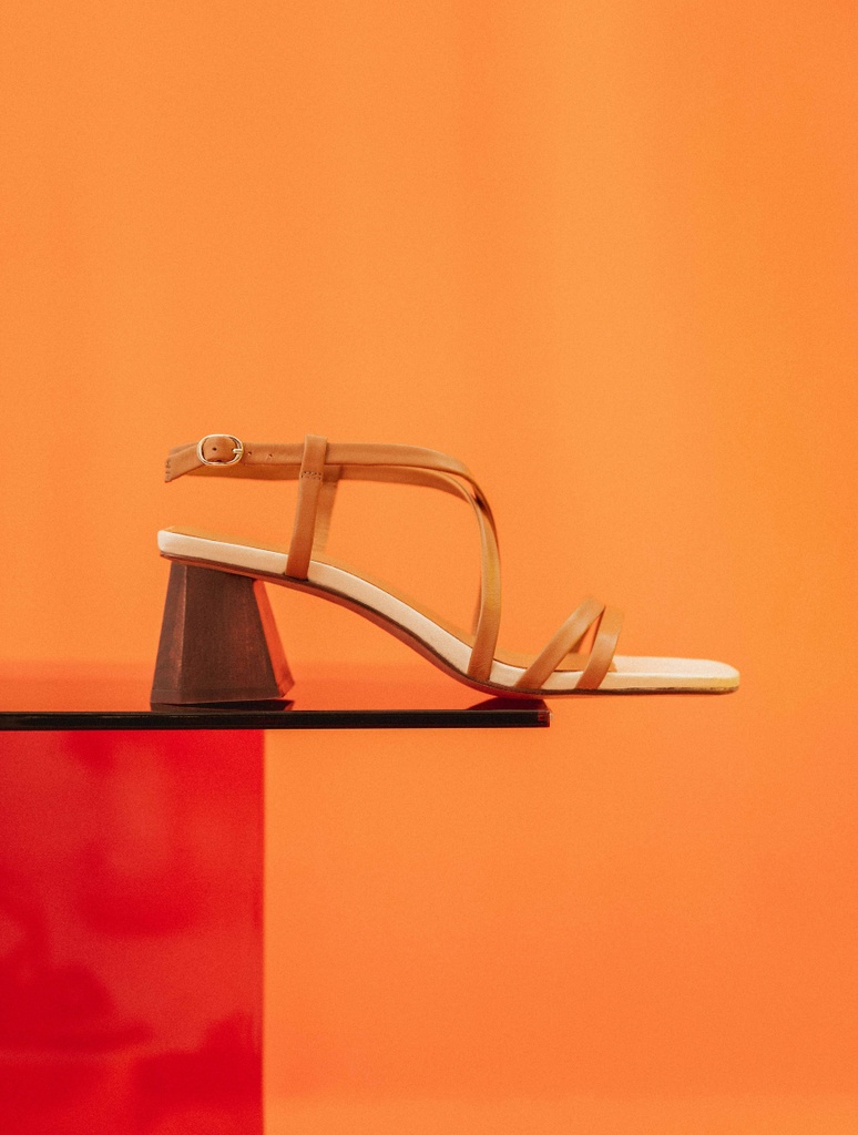 Sandales à Talons : Alya - Milk & Hazelnut