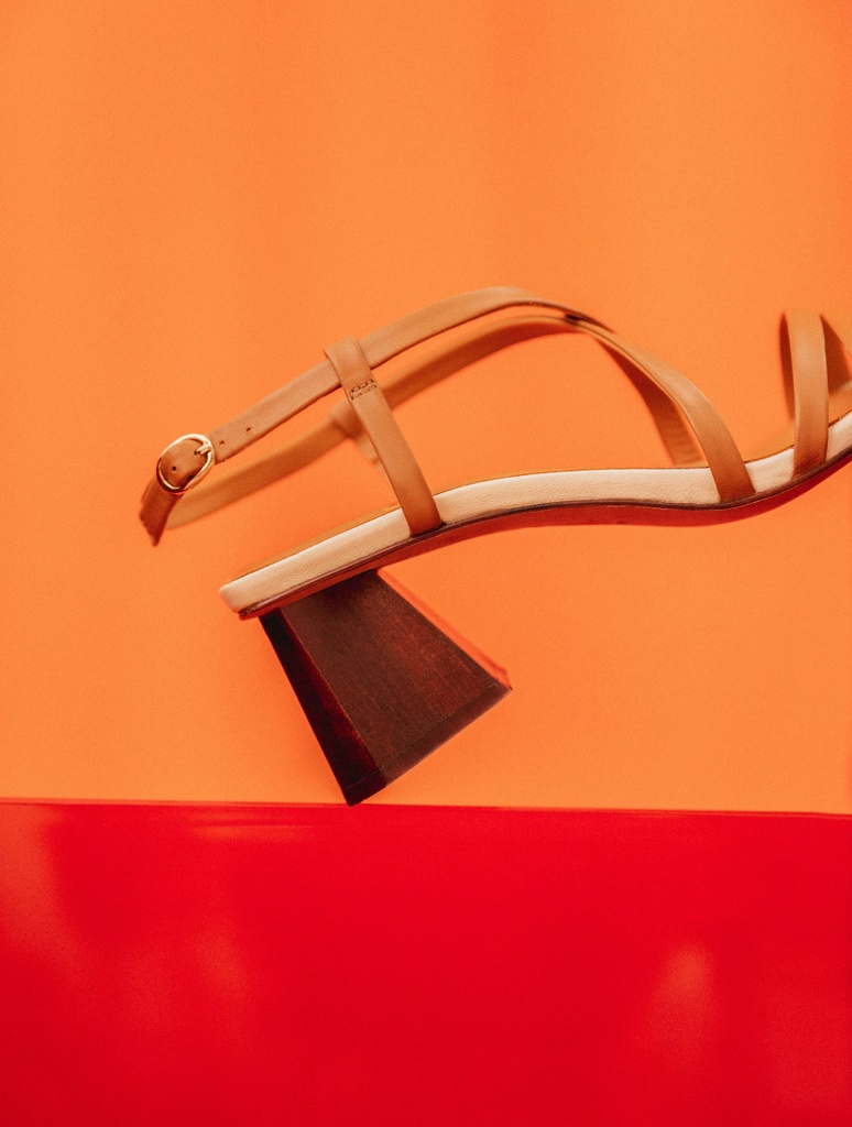 Sandales à Talons : Alya - Milk & Hazelnut