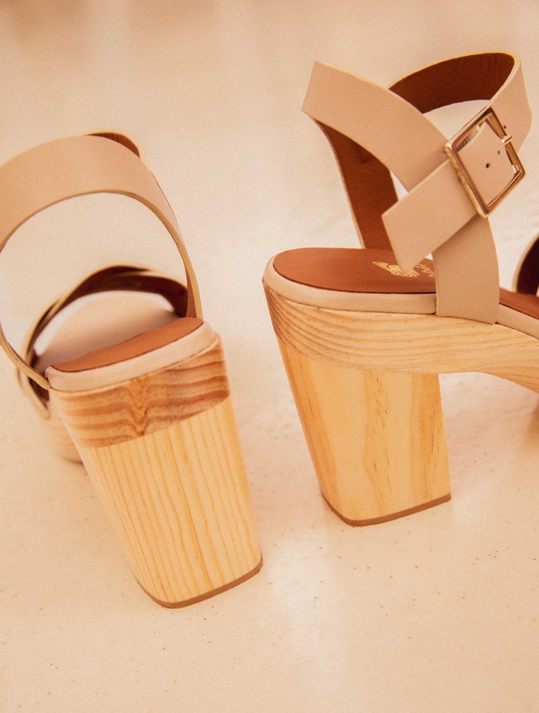 Sandales à Talons : Alicia - Beige