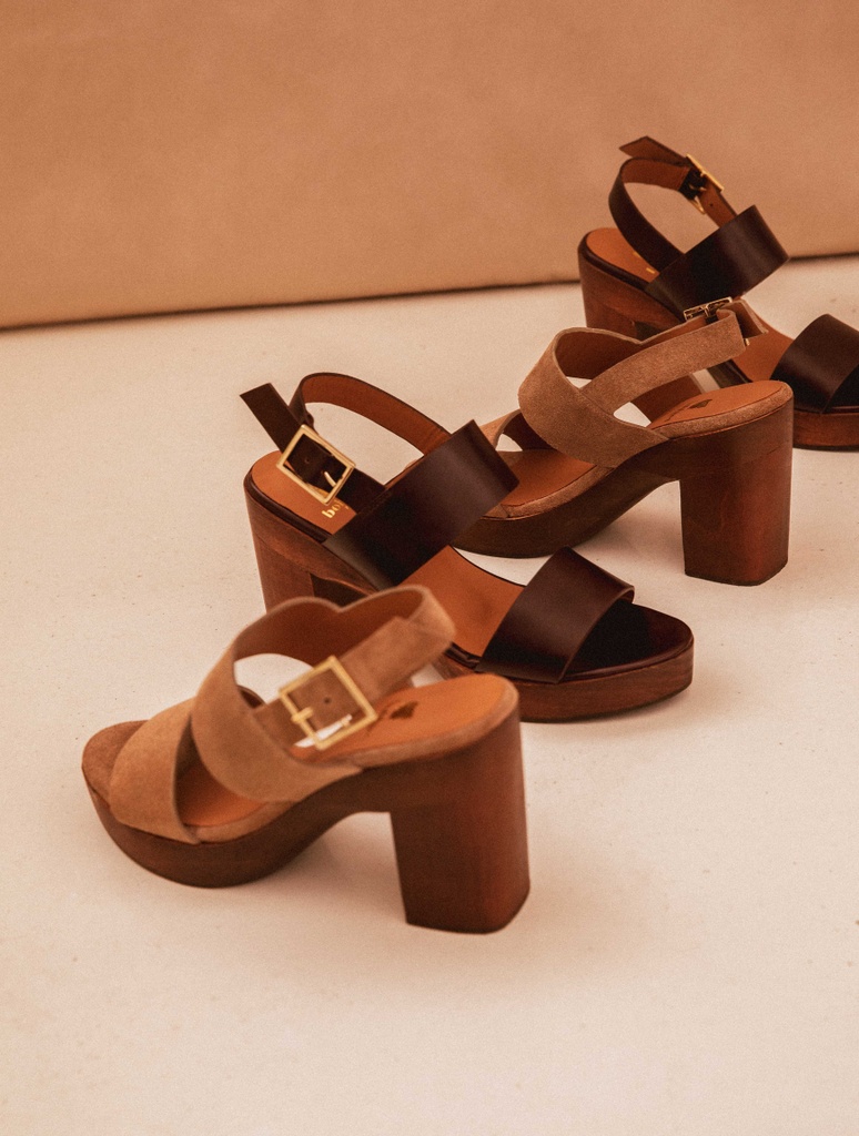 Sandalias de Tacón : Brigitte - Café Irlandés