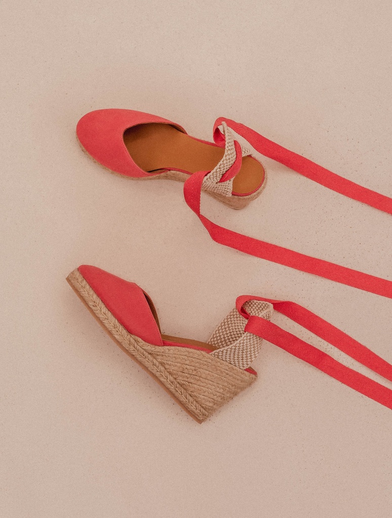 Espadrilles mit Keilabsatz : Chloé - Miami Pink