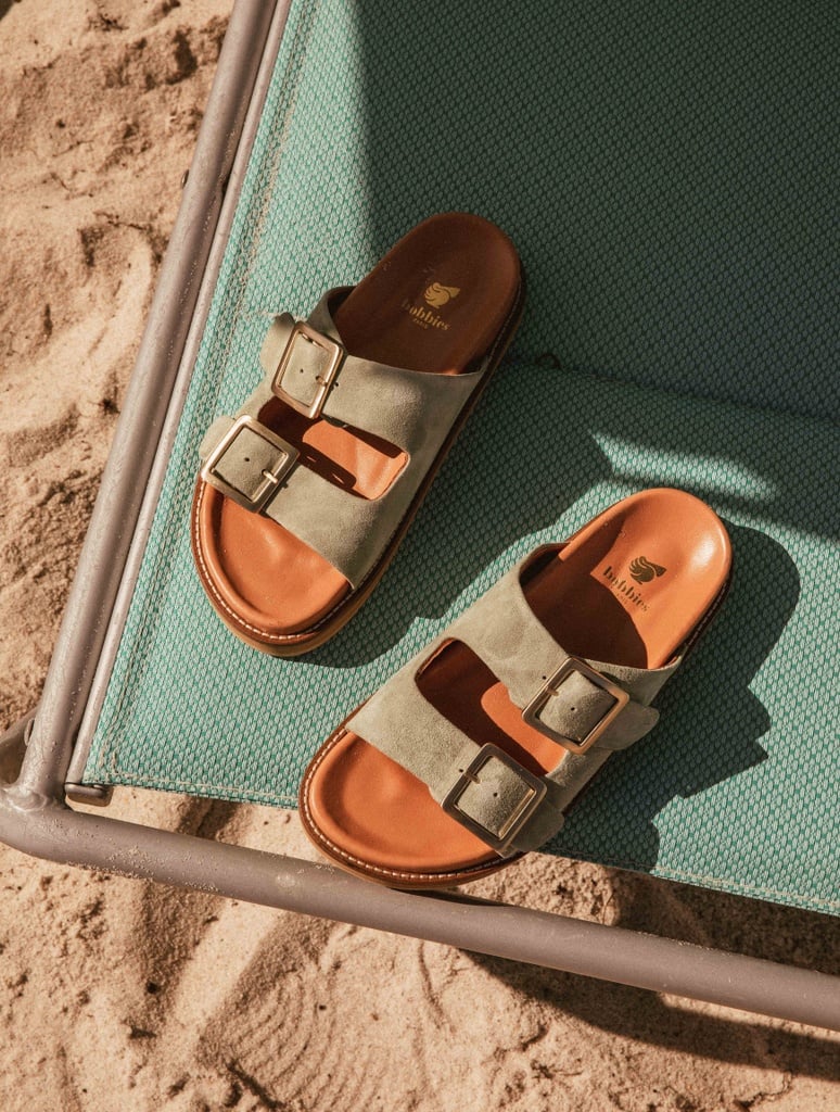 Flache Sandalen : Claudia - Sage