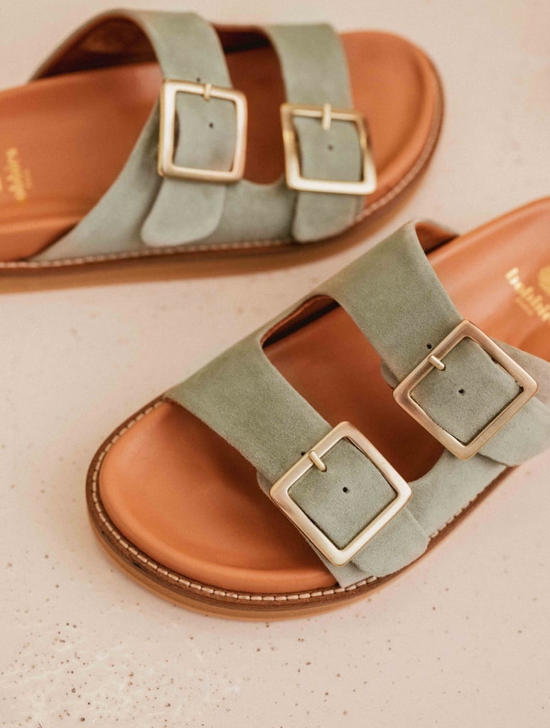 Flache Sandalen : Claudia - Sage