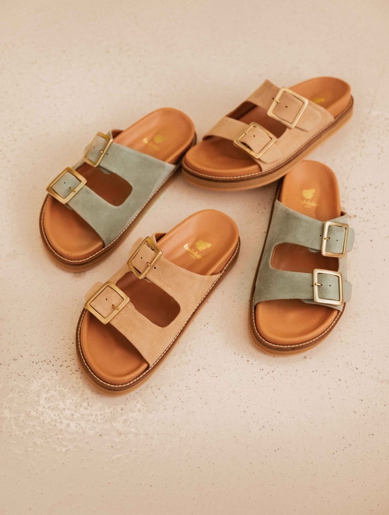 Flache Sandalen : Claudia - Sage