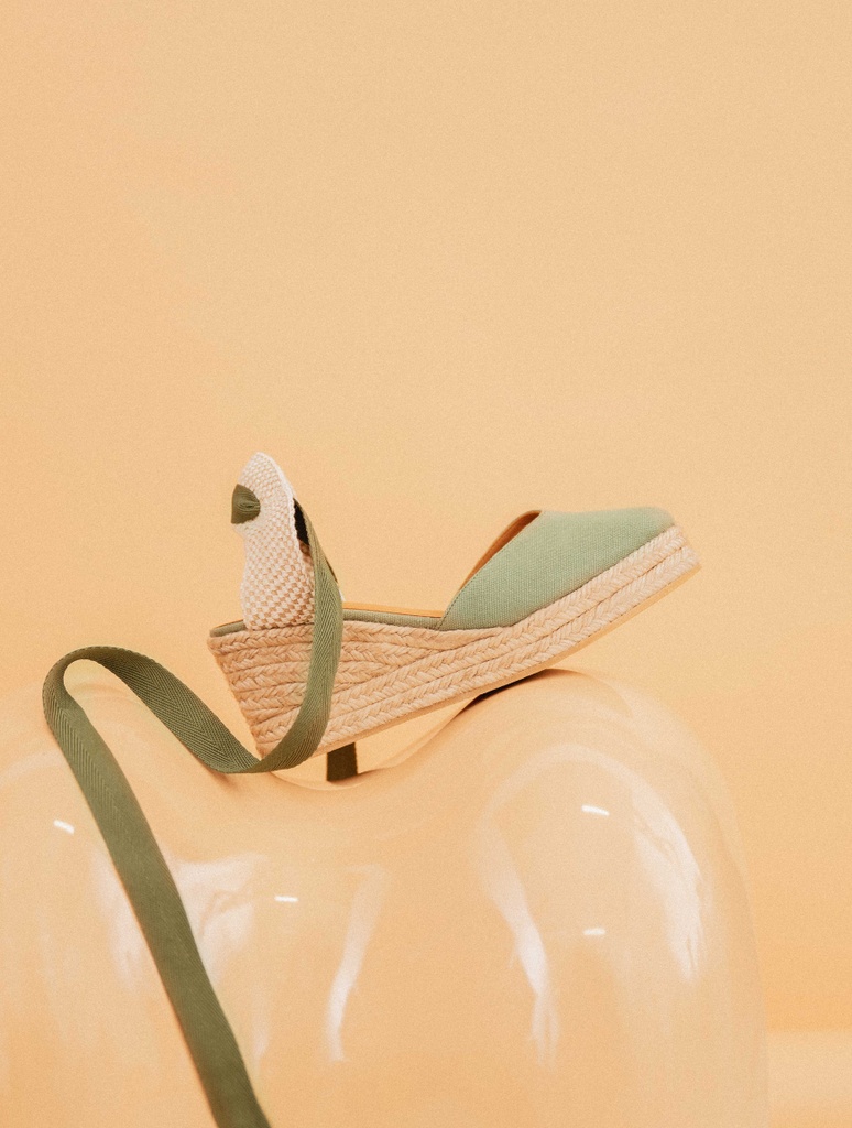 Espadrilles Compensées : Camila - Celadon
