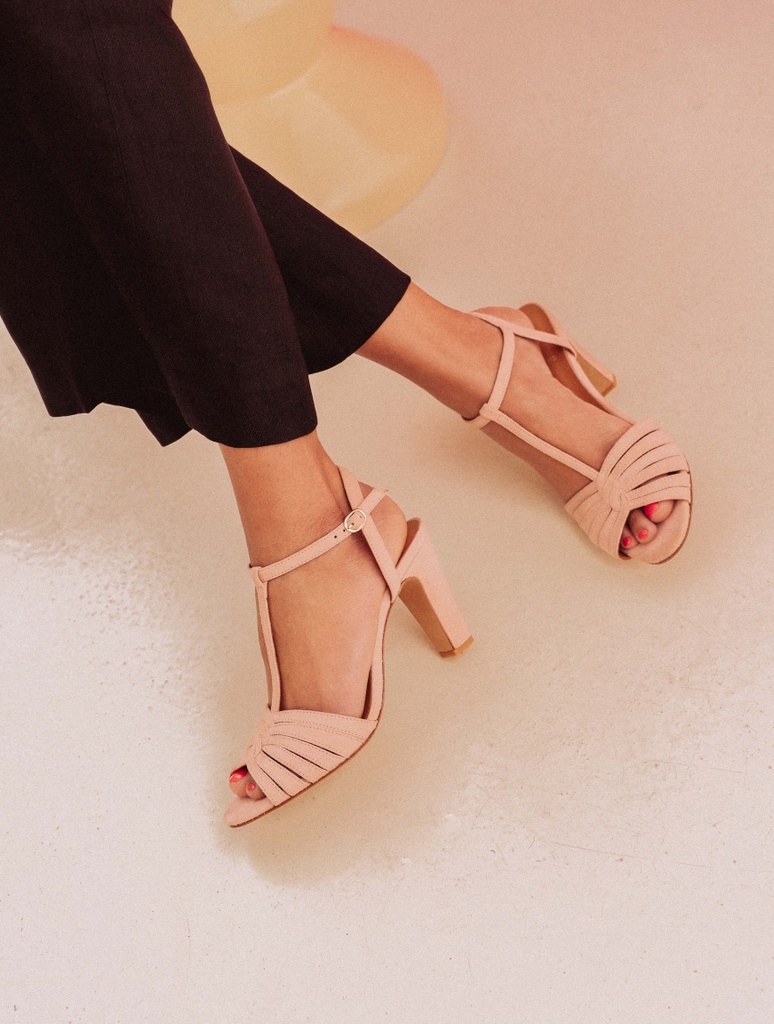Heeled Sandals : Daisy - Blush