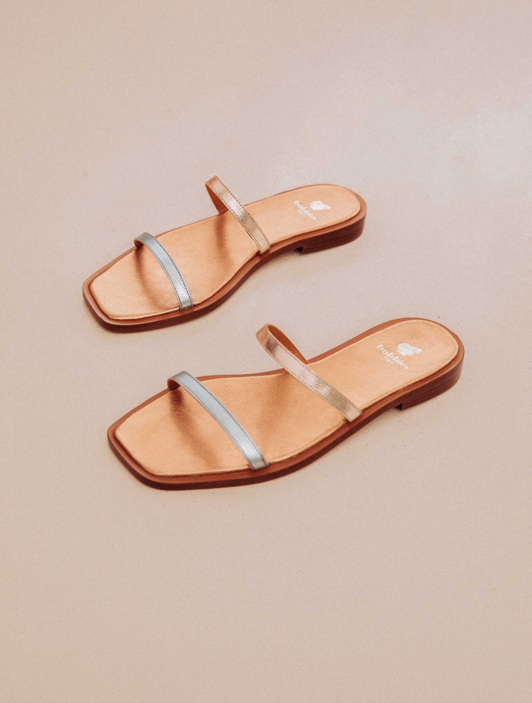 Sandalias Planas : Damaris - Golden Ice