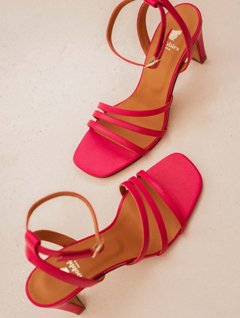 Sandalias de Tacón : Davina - Hot Pink