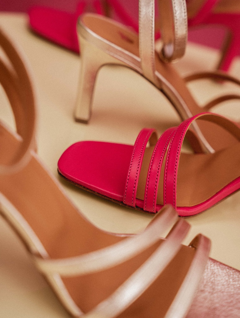 Sandalias de Tacón : Davina - Hot Pink