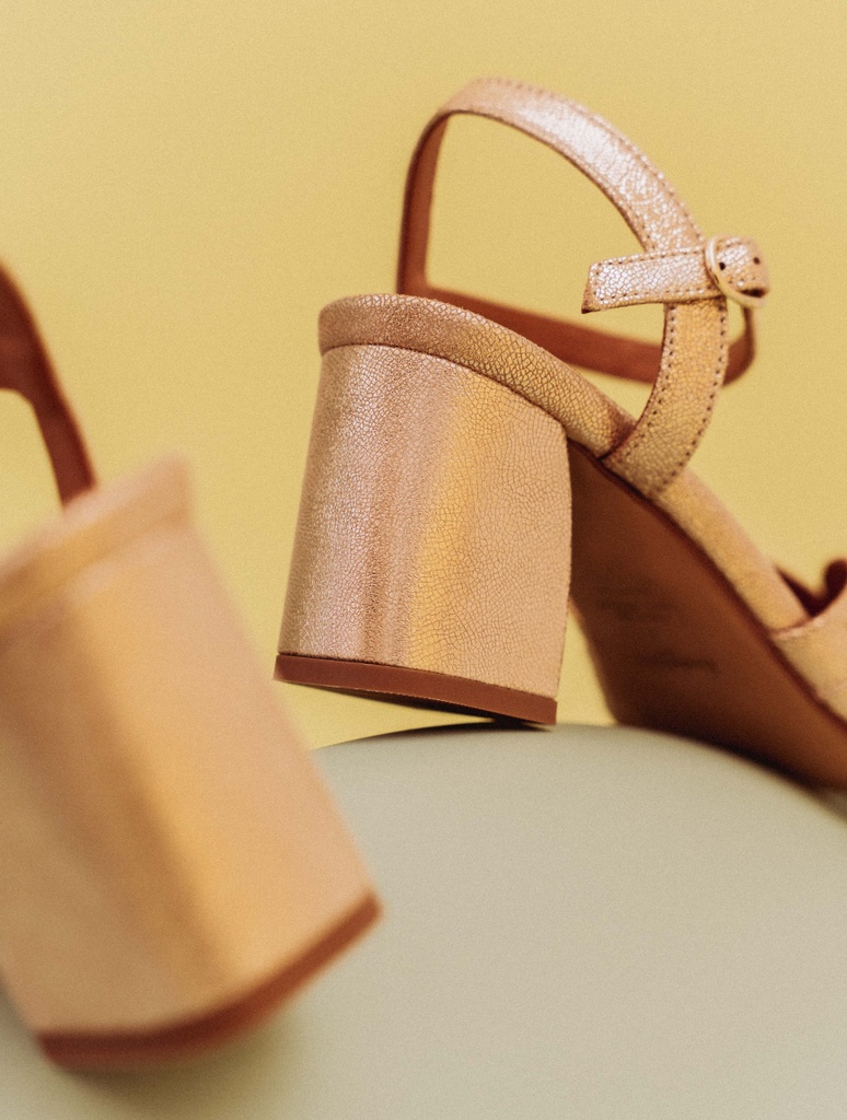 Sandalias de Tacón : Eileen - Iridescent Champagne