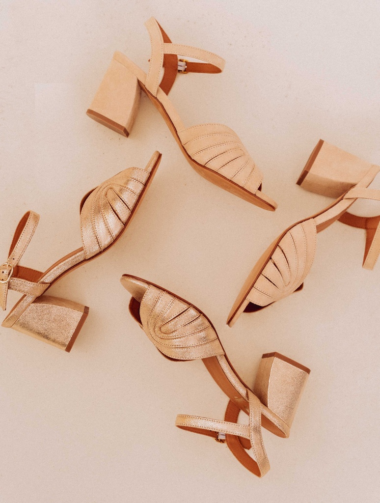 Sandalias de Tacón : Eileen - Iridescent Champagne