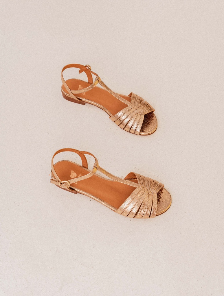 Sandalias Planas : Gaby - Sepia Gold