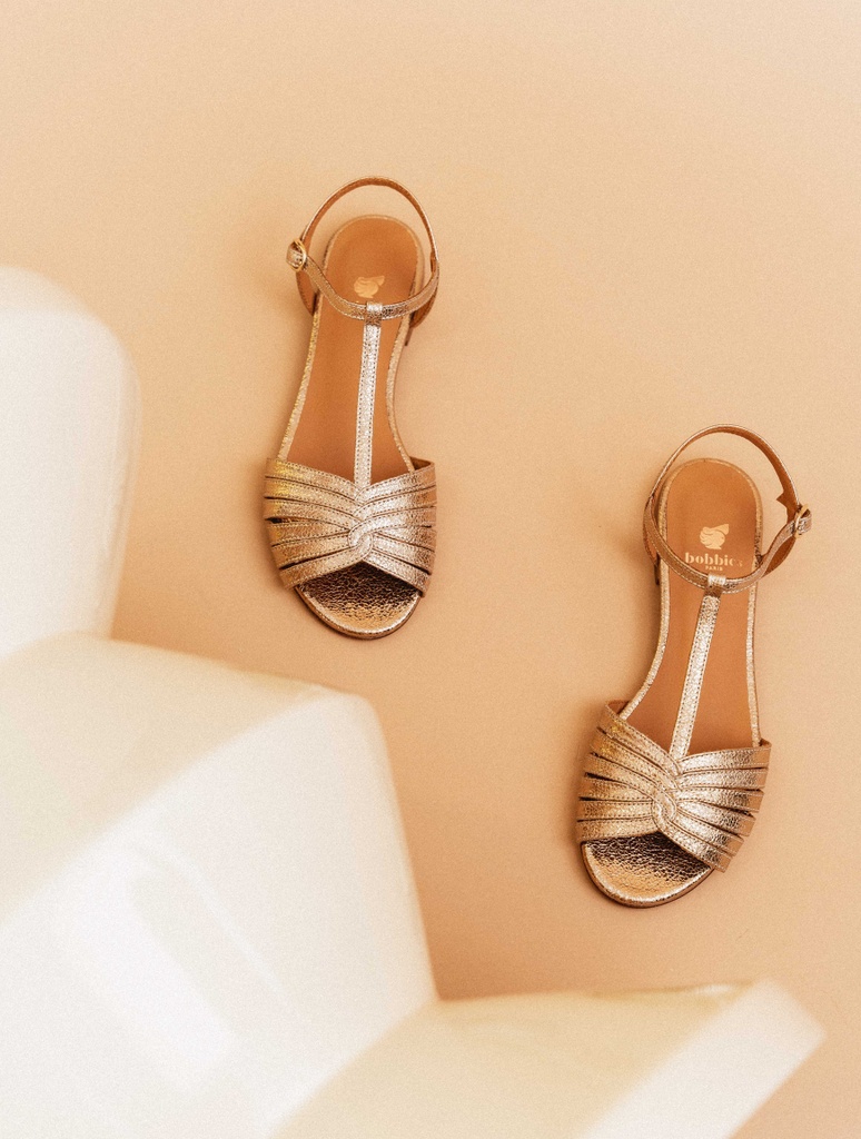 Sandalias Planas : Gaby - Sepia Gold