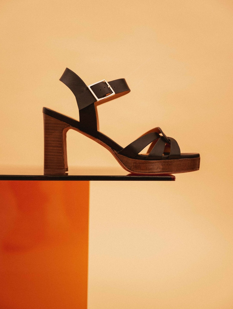 Sandalen mit Absatz : Jimena - Passionsschwarz