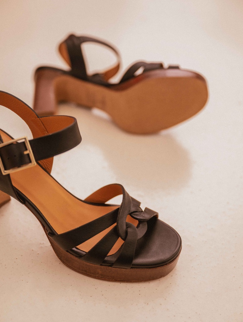 Sandalen mit Absatz : Jimena - Passionsschwarz