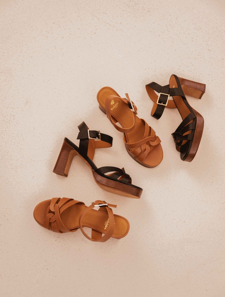 Sandalen mit Absatz : Jimena - Passionsschwarz