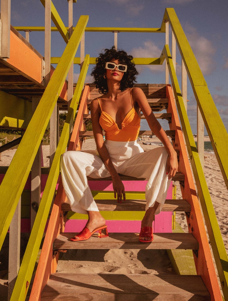 Sandalen mit Absatz : Margot - Jelly Orange