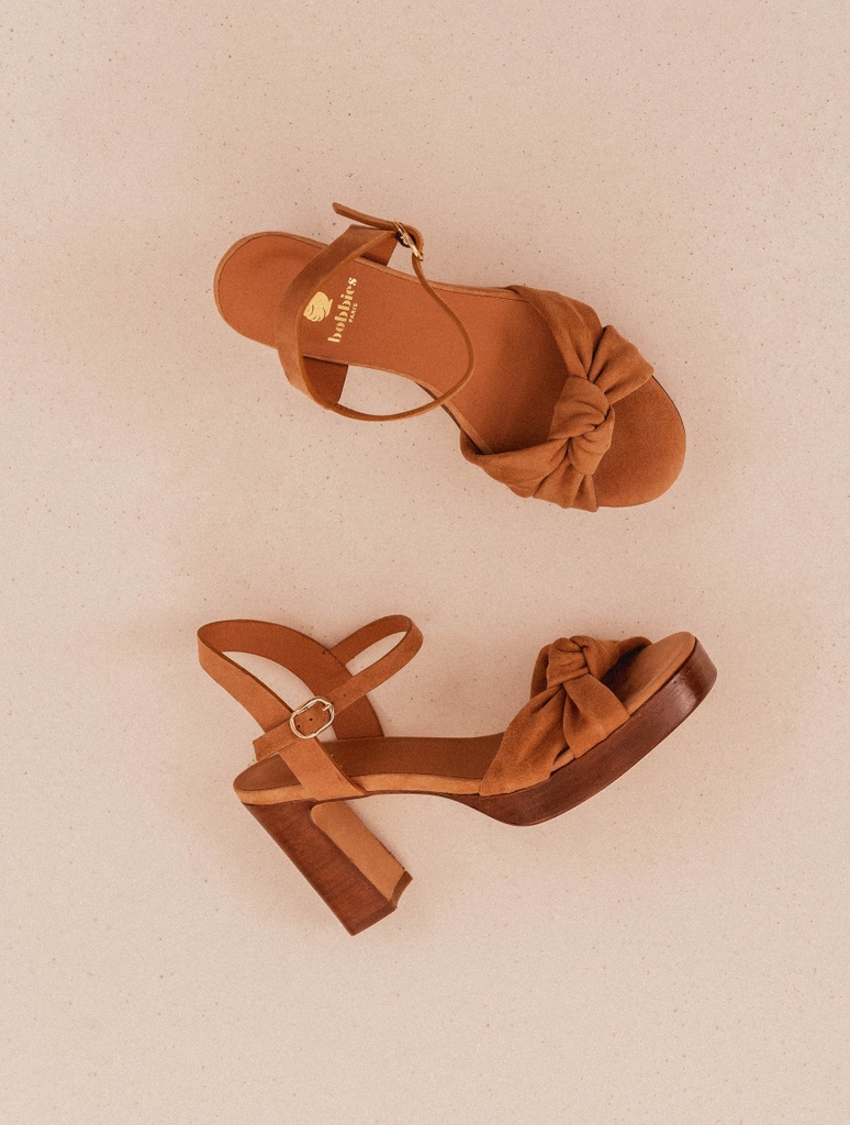 Heeled Sandals : Paula - Camel