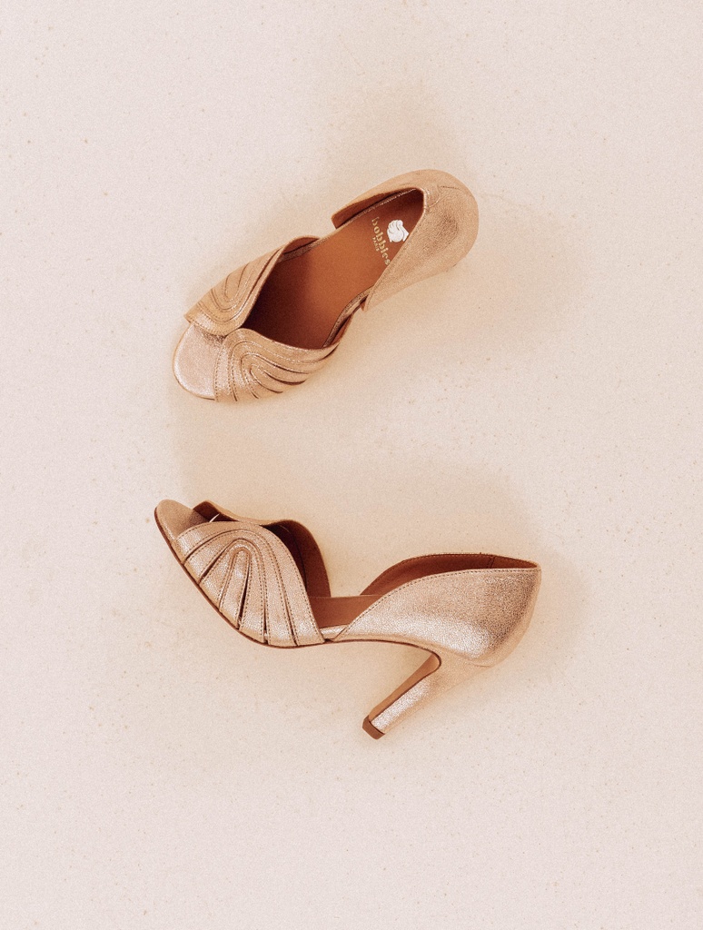 Sandalias de Tacón : Paloma - Iridescent Champagne