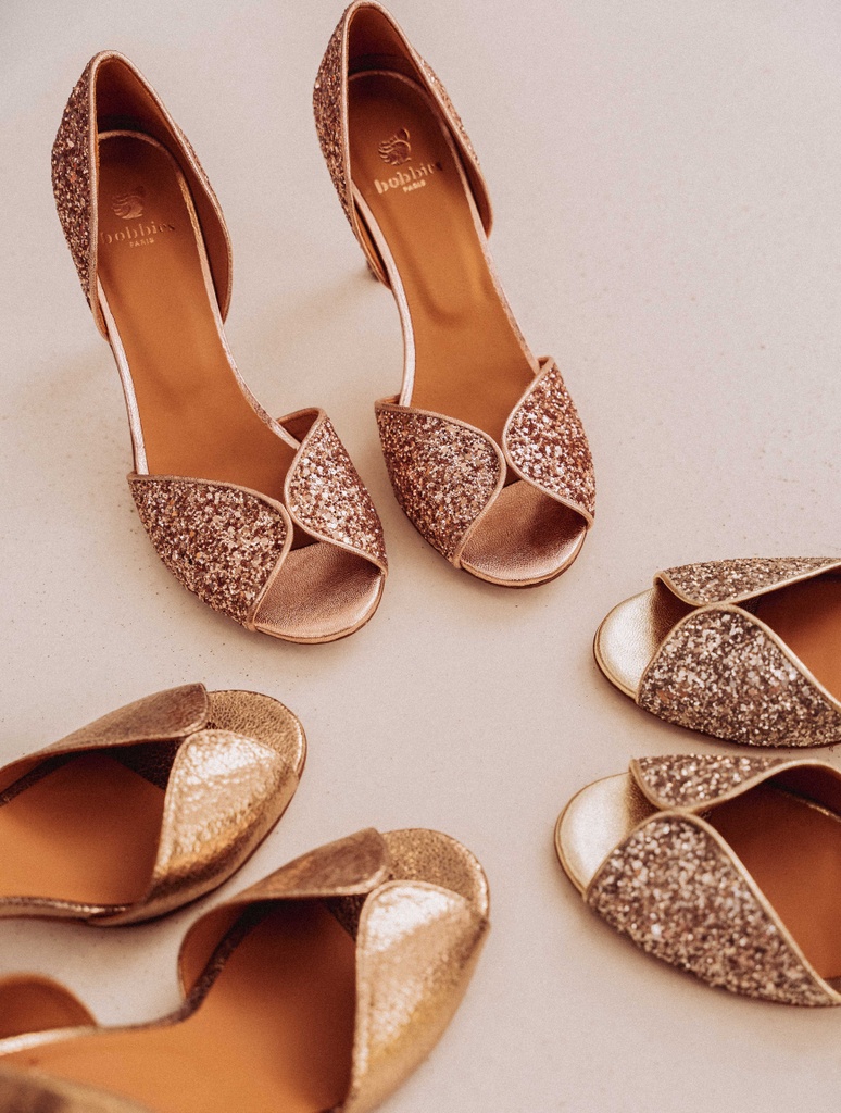 Sandalias de Tacón : Samba - Sepia Gold