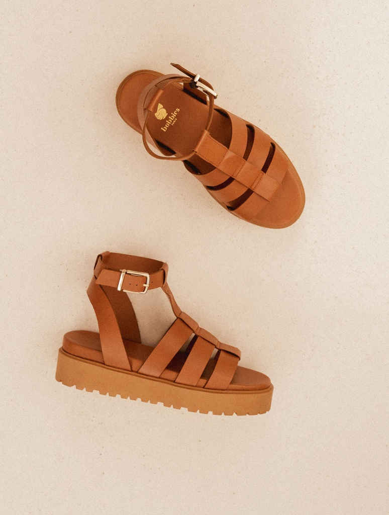 Sandales Plates : Sam - Summer Camel