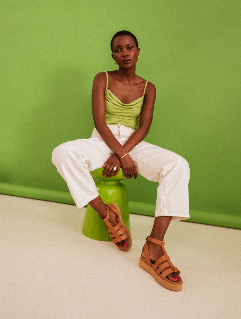 Sandales Plates : Sam - Summer Camel