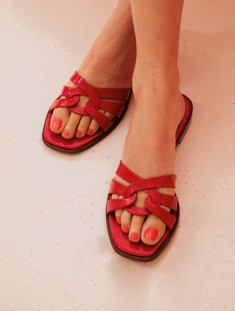 Sandalias Planas : Thaïs - Iced Fuchsia