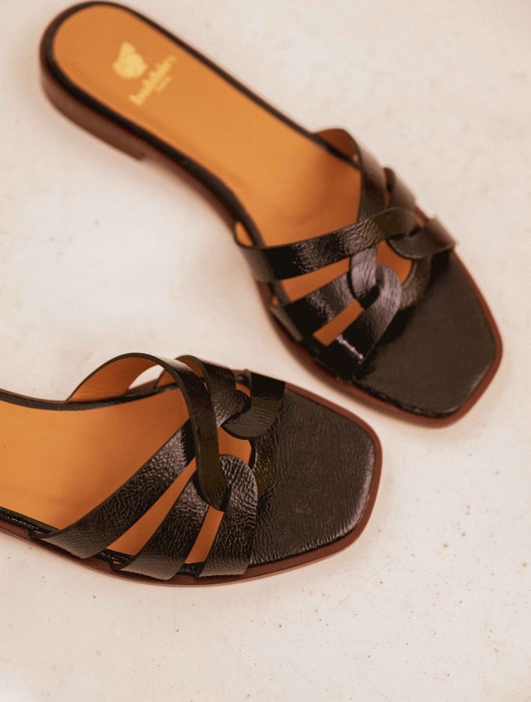 Sandales Plates : Thaïs - Vinyl Black