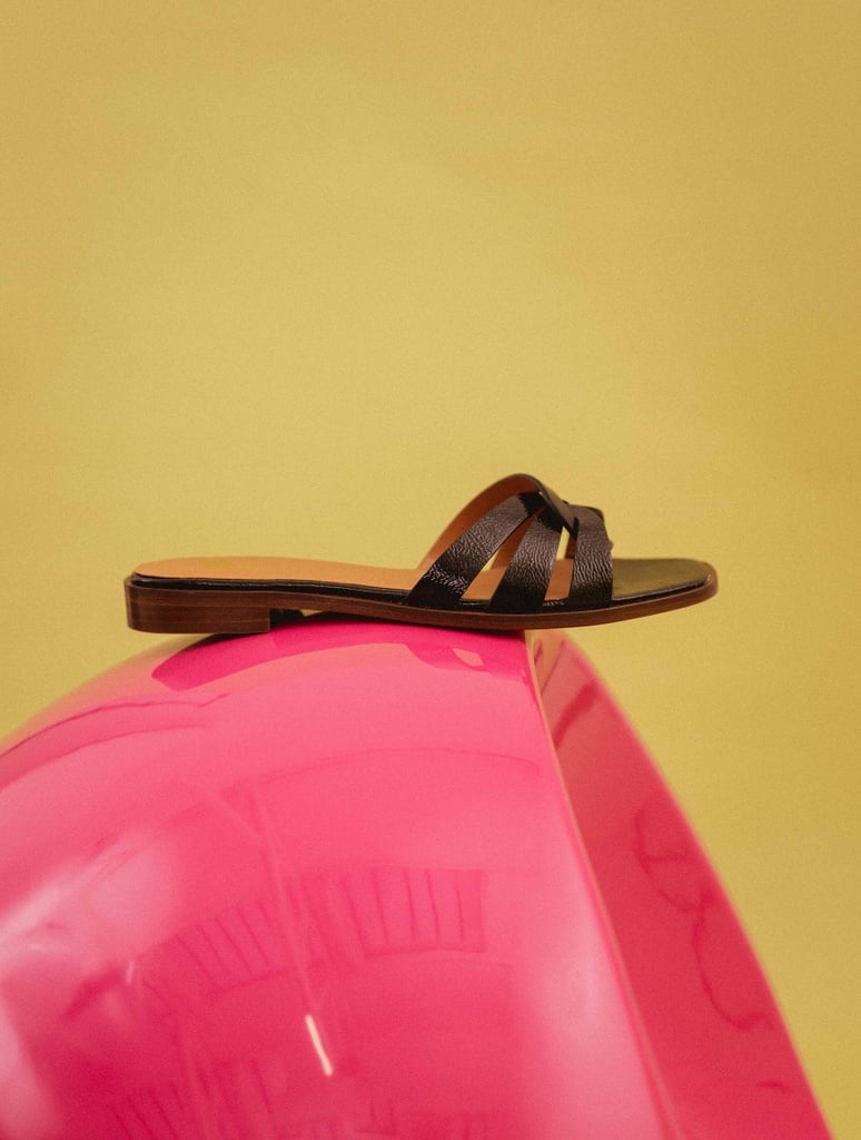 Sandales Plates : Thaïs - Vinyl Black