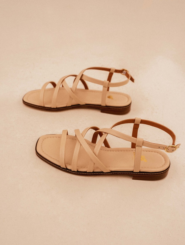 Sandalias Planas : Thalya - Beige