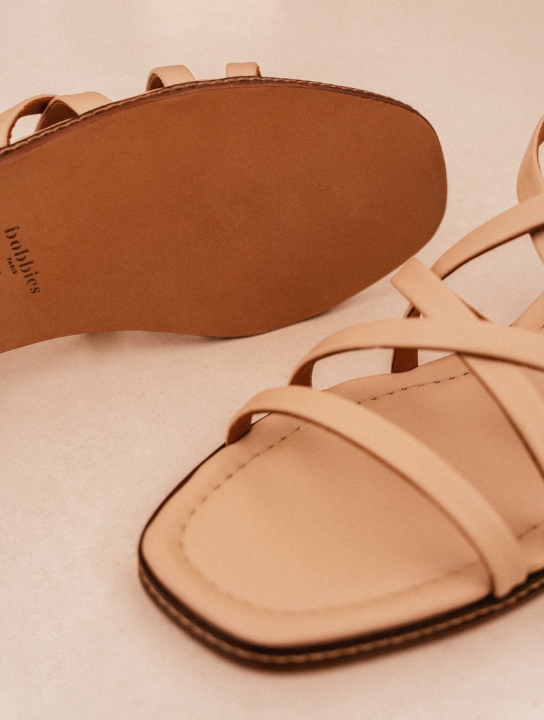 Sandalias Planas : Thalya - Beige