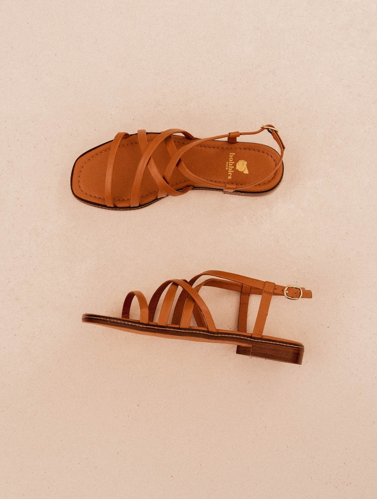 Sandales Plates : Thalya - Nocciolata