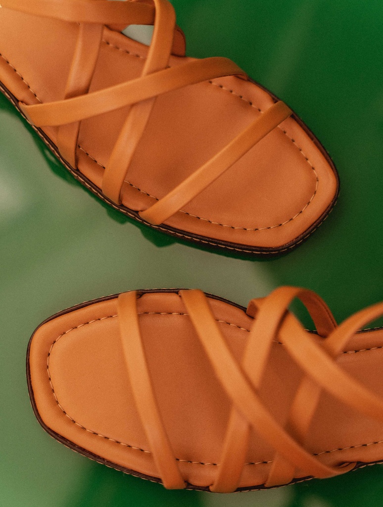 Sandales Plates : Thalya - Nocciolata