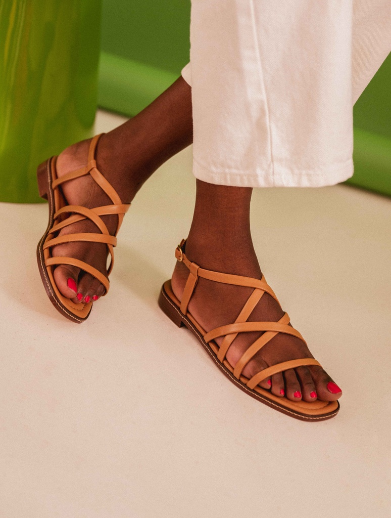 Sandales Plates : Thalya - Nocciolata