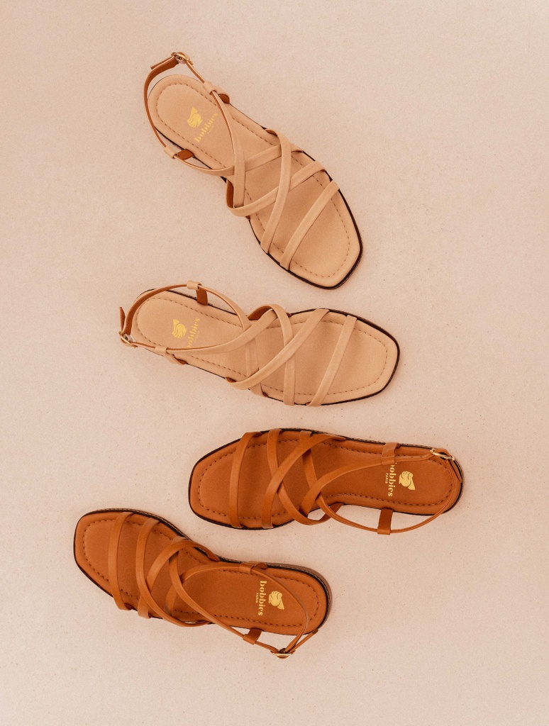 Sandales Plates : Thalya - Nocciolata