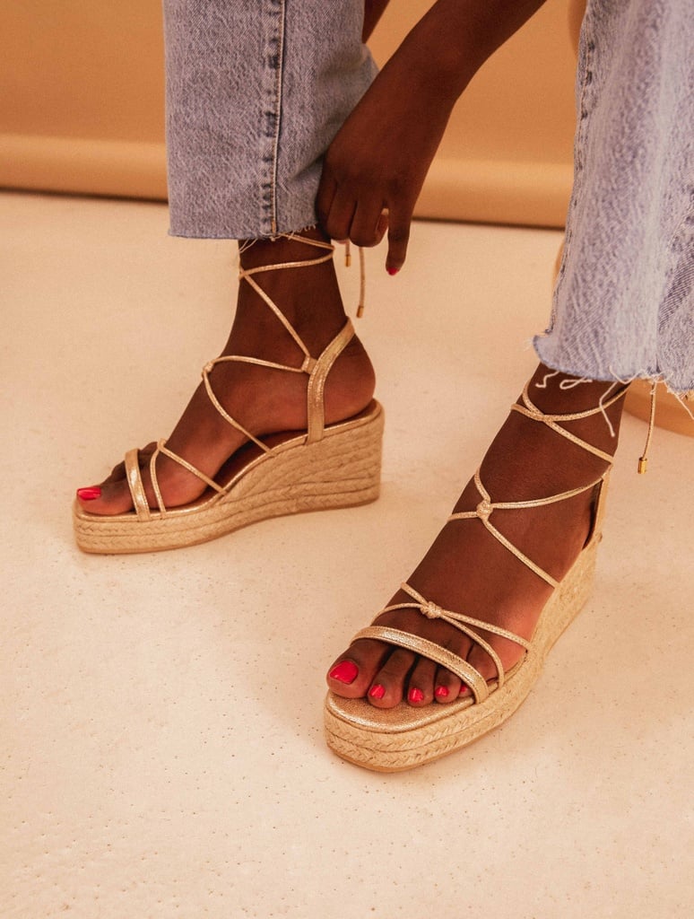 Alpargatas con cuña : Thalie - Iridescent Champagne