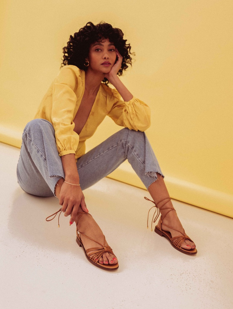 Sandales Plates : Tina - Summer Camel