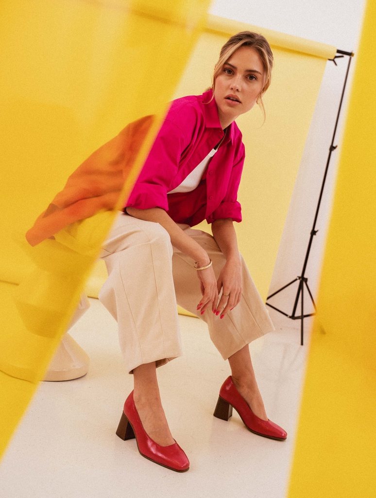 Sandalen mit Absatz : Zoé - Iced Fuchsia