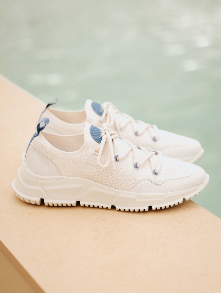 Zapatillas : Hikaru - Ecru & Grey Blue