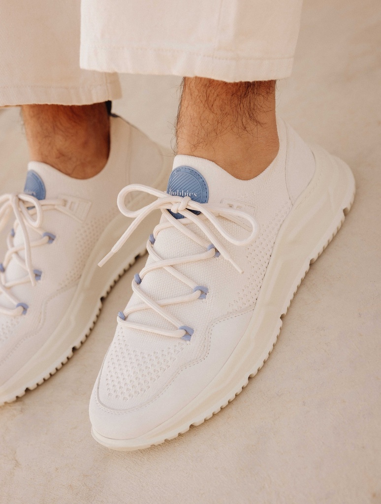 Zapatillas : Hikaru - Ecru & Grey Blue