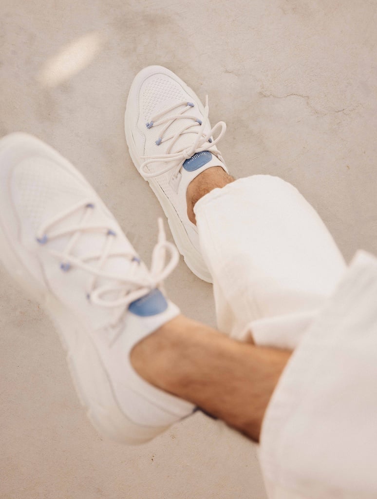 Sneakers : Hikaru - Ecru & Grey Blue