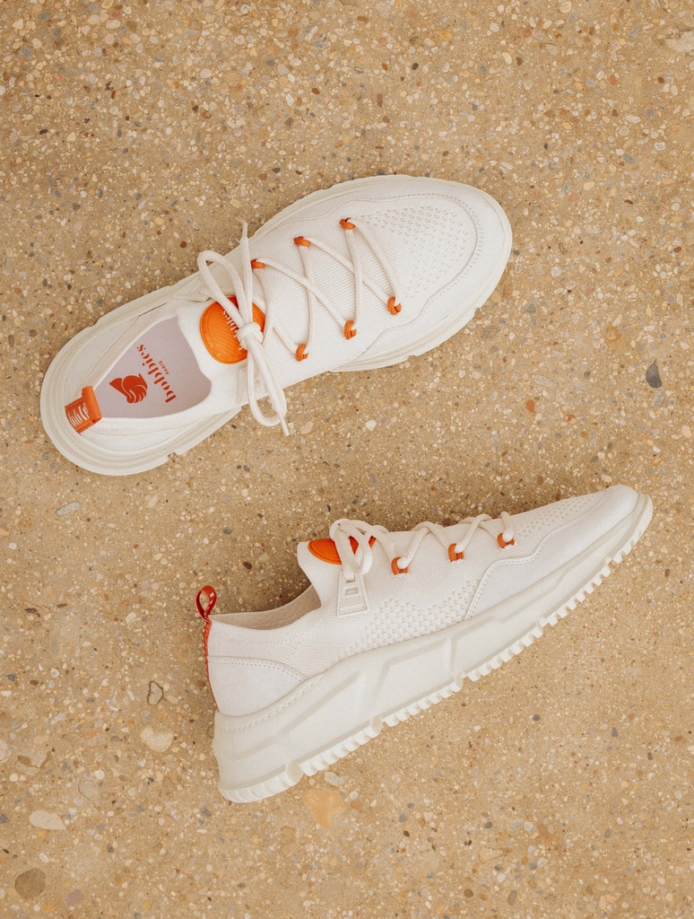 Sneakers : Hikaru - Ecru & Red Clay