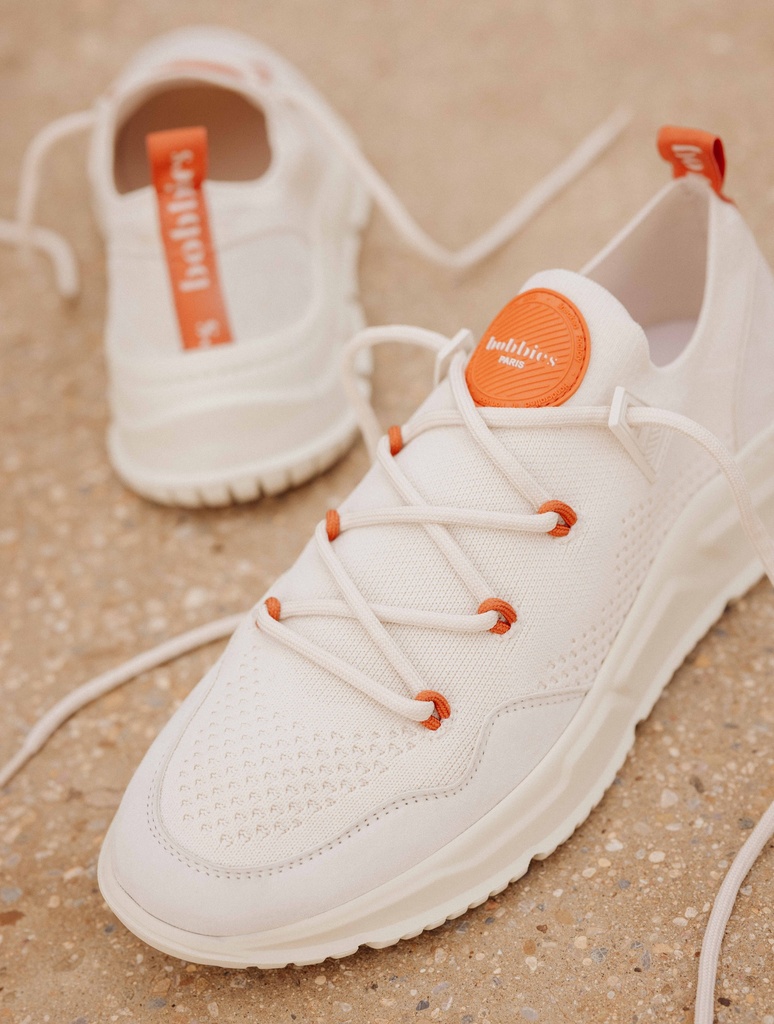 Sneakers : Hikaru - Ecru & Red Clay