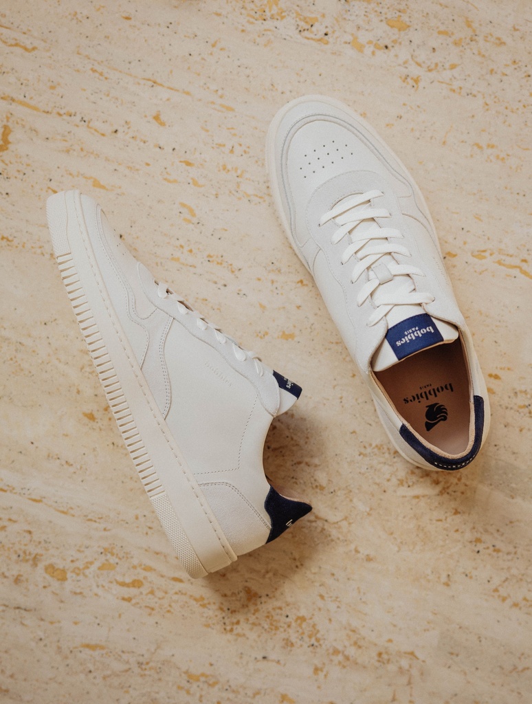 Zapatillas : Travis - Off White & Navy Blue