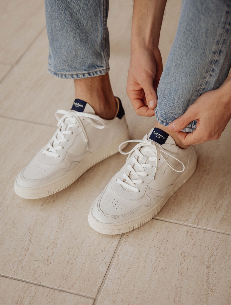 Zapatillas : Travis - Off White & Navy Blue