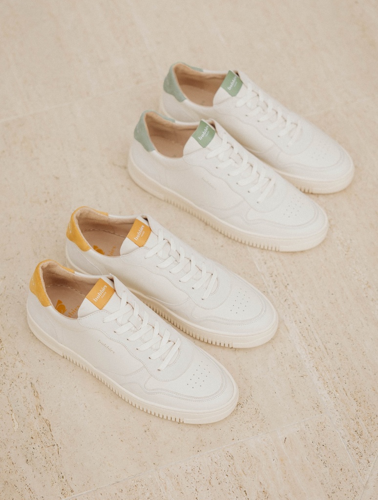 Sneakers : Travis - Off White & Tuscan Yellow