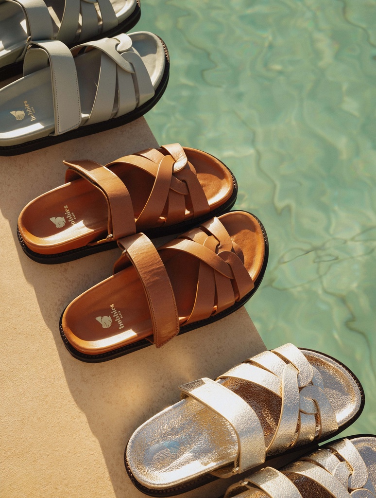 Flache Sandalen : Atlas - Grey Green