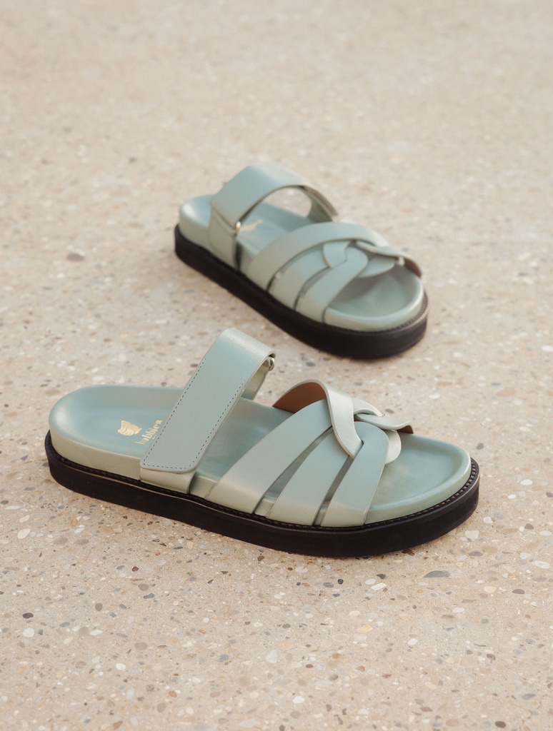 Flache Sandalen : Atlas - Grey Green