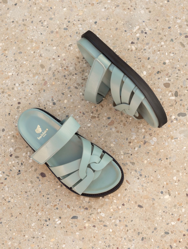 Flache Sandalen : Atlas - Grey Green