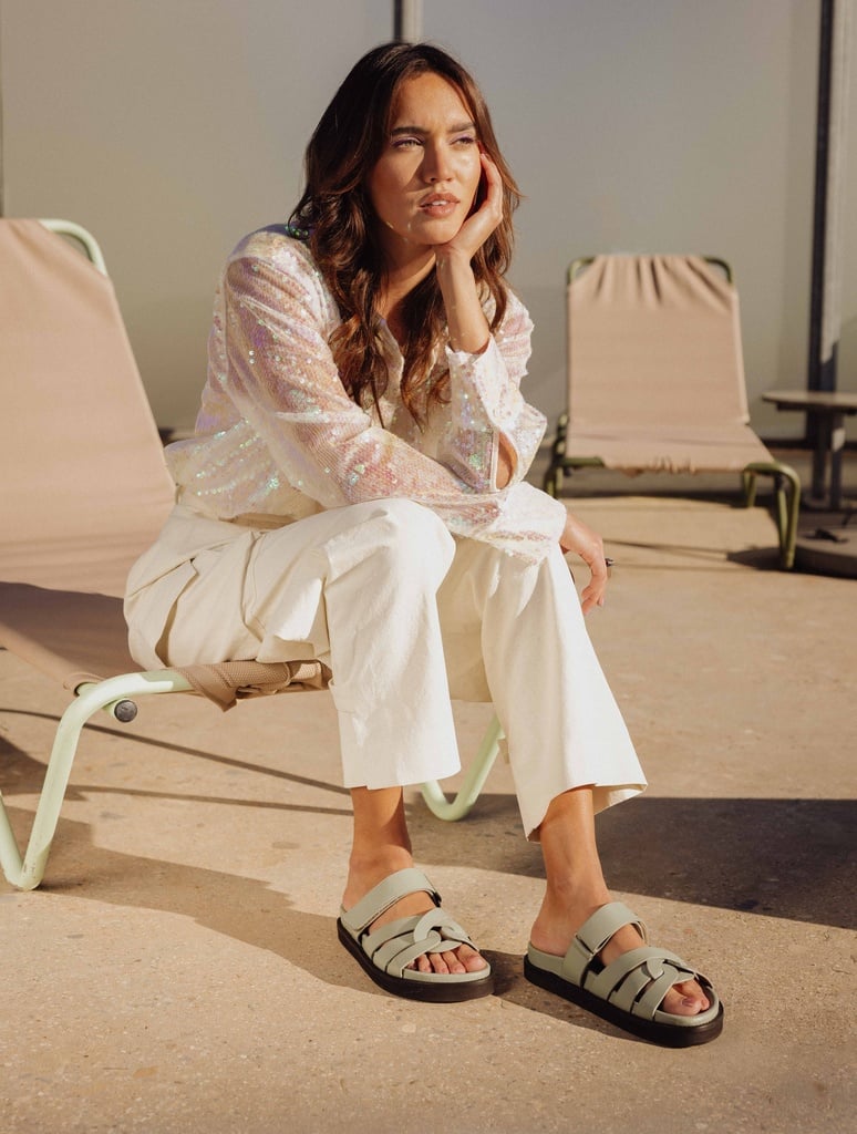 Flache Sandalen : Atlas - Grey Green